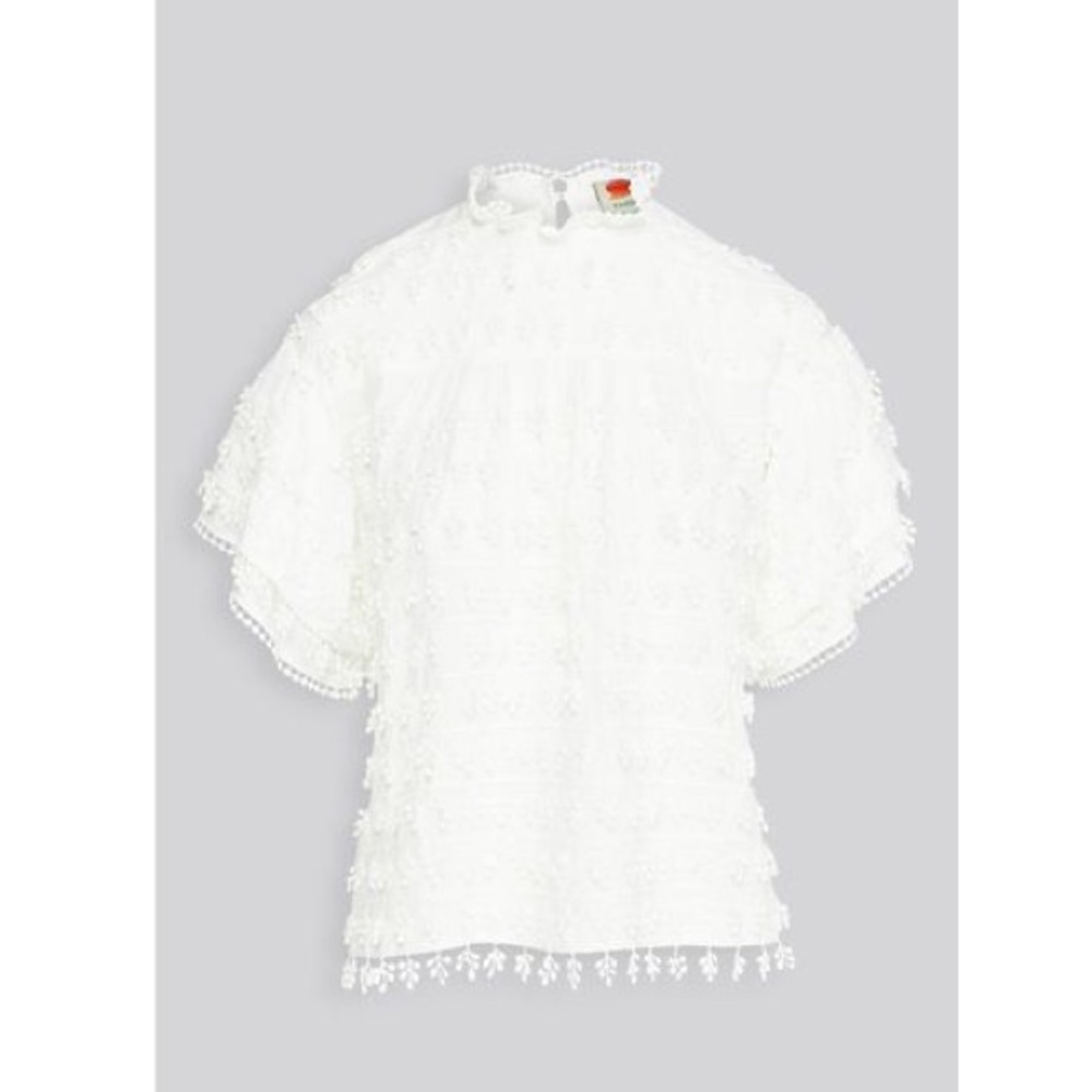 Farm Rio fringe detail blouse